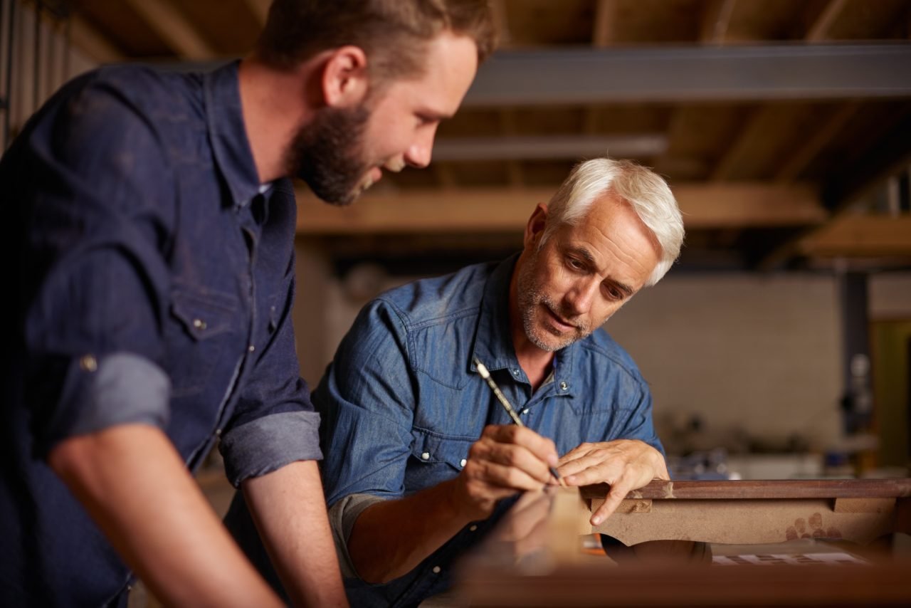 Doing some DIY with dad